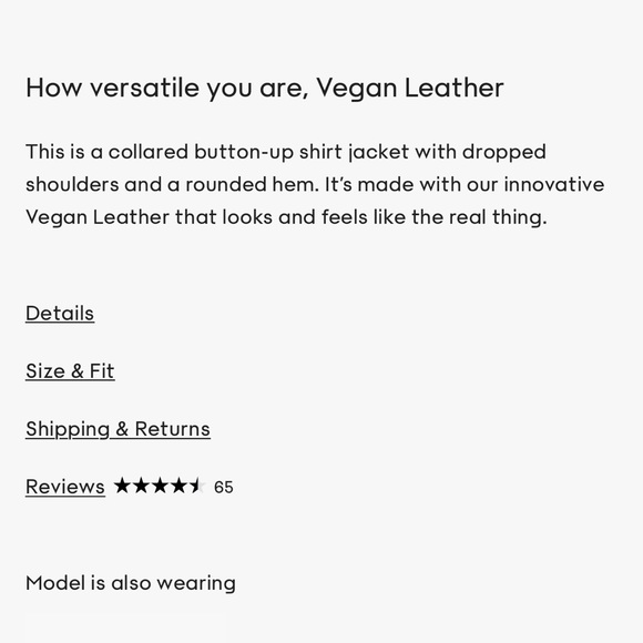 NEW!! Aritzia Babaton Vegan Leather Pelli Hip Shacket sz XXL - Picture 4 of 9